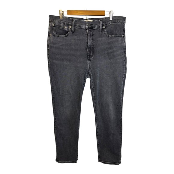 Madewell Jeans Women's Size 32 Perfect Vintage Jean Straight Leg Black - Picture 1 of 5